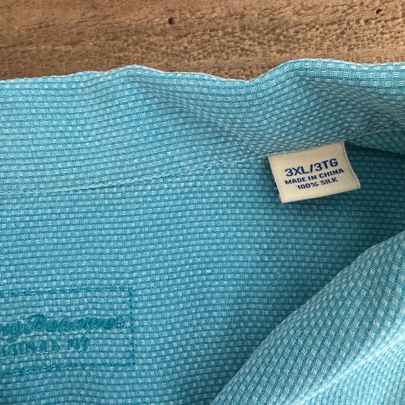 EUC Tommy Bahama 100% Silk Hawaiian Camp Shirt‎ Bali Border Tropical XXXL - Picture 3 of 3